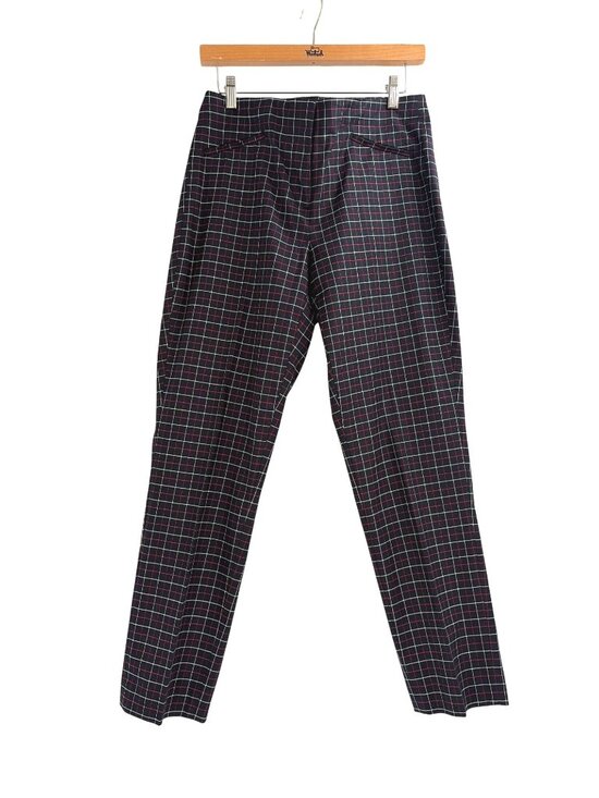 J. Jill Pants - NWT J. Jill Womens 10 Academia Windowpane Plaid Ankle Pants Black Classic Career